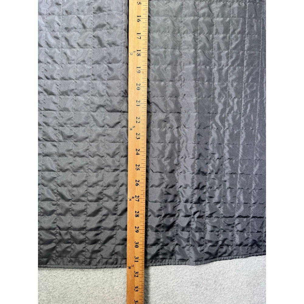 Eileen Fisher Skirt Women 1X Gray Quilted 100% Silk Elastic Waist Pockets Midi - Picture 6 of 8